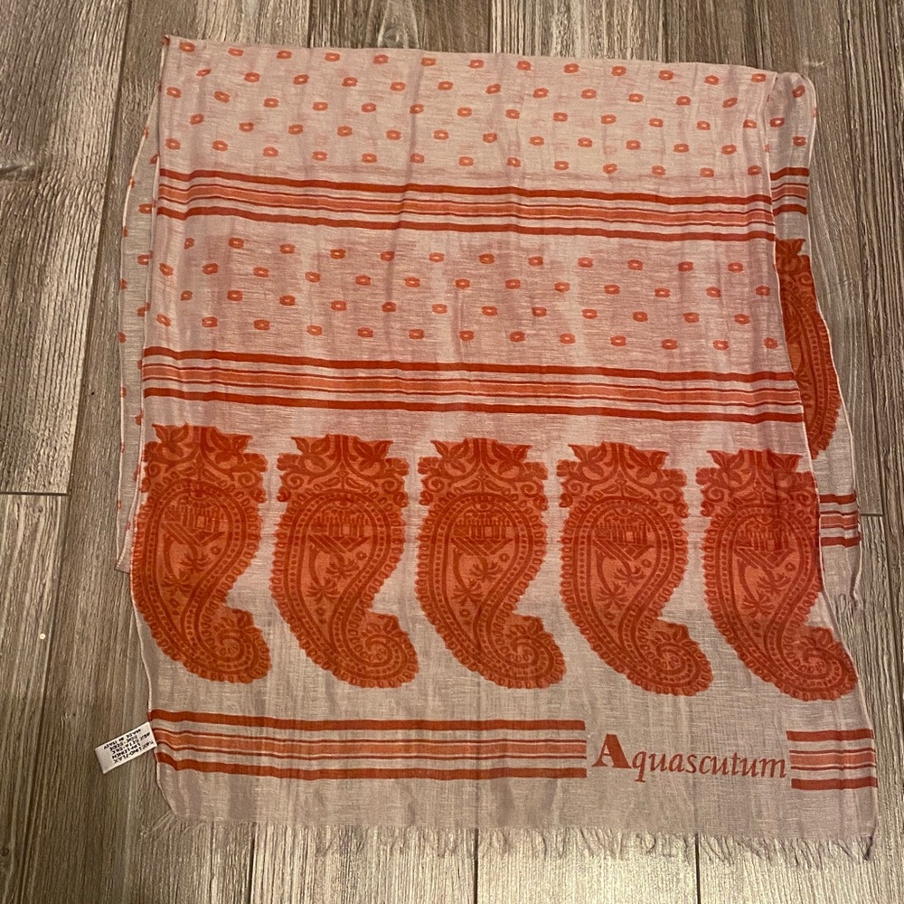 Aquascutum Silk/Linen  Scarf